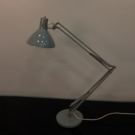1950s big adjustable grey metal desk lamp Produced by Hala the Netherlands