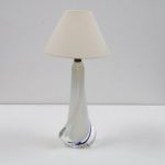 L4154 1950s Italian glass table lamp with fabric hood Seguso Murano / Italy