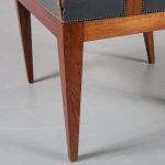 m22567 m22568 m22569 1950s Rosewood conference chair with blue leather upholstery Denmark