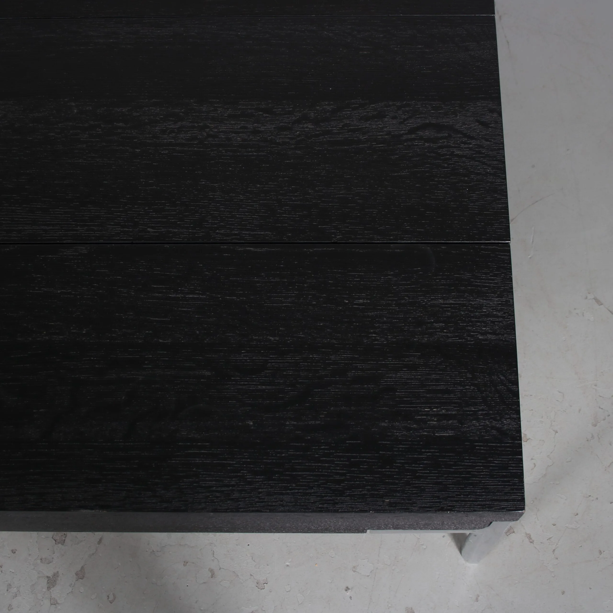 2308-4-181 m27273 1990s-Slick-Coffee-table-in-black-stained-oak-on-chrome-aluminium-legs-Roderick-Vos-Masimo-Netherlands