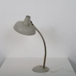 L4527 1950s gray metal desk lamp with chrome arm Sis/ Sweden