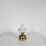 L4536 1950s brass with milk glass oil lamp Henning Koppel Louis Poulson / Denmark