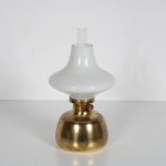 L4536 1950s brass with milk glass oil lamp Henning Koppel Louis Poulson / Denmark