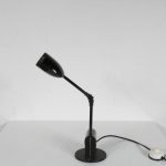 L4598 1970s Black adjustable desk lamp T. Kita Luci Italy