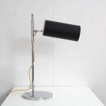 L4732 1960s Cylinder shaped black metal desk lamp Cosack / Germany