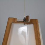 INC77-8 1970s lamp in plexiglass with wood by Rudolf Döffler, Germany