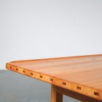 m25347 1960s Oak rectangular coffee table with nice joints De Coene / Belgium