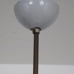 L4478 1930s Hanging lamp in chrome metal with milk glass and frosted ball Giso? / Netherland