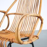 1950s Rattan easy chair by Dirk van Sliedrecht for Gebroeders Jonkers, Netherlands