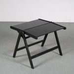 m25606 1960s Black plywooden folding table Nico Kralj Stol Kamnik / Slovenia