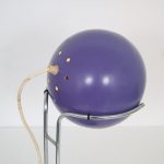 L4790 1970s Table lamp in black with chrome with purple metal ball Herda / Netherlands