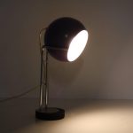 L4790 1970s Table lamp in black with chrome with purple metal ball Herda / Netherlands