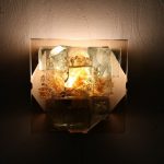 2111 6 L4824 1960s Square glass wall lamp by Cosack, Germany