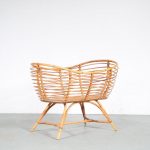 m25720 1950s Rattan baby bed Netherlands