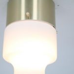 L4654 1960s beautiful ceiling lamp gold aluminium base with glass hout model: dewdrop Raak / NL