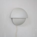 L4900 1960s Wall / ceiling lamp in milk glass with black bakelite mount Sergio Asti Raak, Netherlands