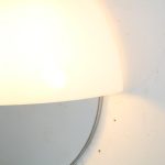 L4787 1970s Chrome metal with white perspex wall lamp Danilo Aroldi & Corrado Aroldi Stilnovo / Italy