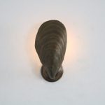 L4528 1970s unique brass wall lamp in the shape of a shell Maison Jansen / France