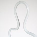 m25838 1980s White pipe frame free standing coat hanger model Silhouette Italy