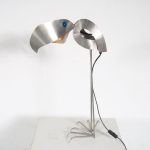 L4895 1990s Stainless Steel "Bird" Table lamp Reinhard Stubenrauch Germany