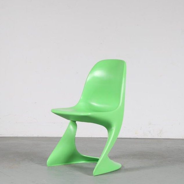 mb524-631 2000s Green plastic Casalino chair (1970s design) Alexander Begge Casala, Germany