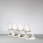mb180-293 2000s White plastic "Casalino" chair (1970s design) Alexander Begge Casala, Germany
