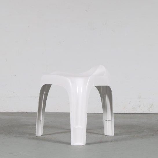 2000s White "Casalino" stool by Alexander Begge for Casala, Germany - Large Stock!
