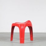 mb694 2000s Red plastic "Casalino" stool (1970s design) Alexander Begge Casala, Germany