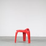 mb694 2000s Red plastic "Casalino" stool (1970s design) Alexander Begge Casala, Germany