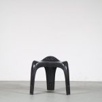mb663 2000s Black plastic "Casalino" stool (1970s design) Alexander Begge Casala, Germany