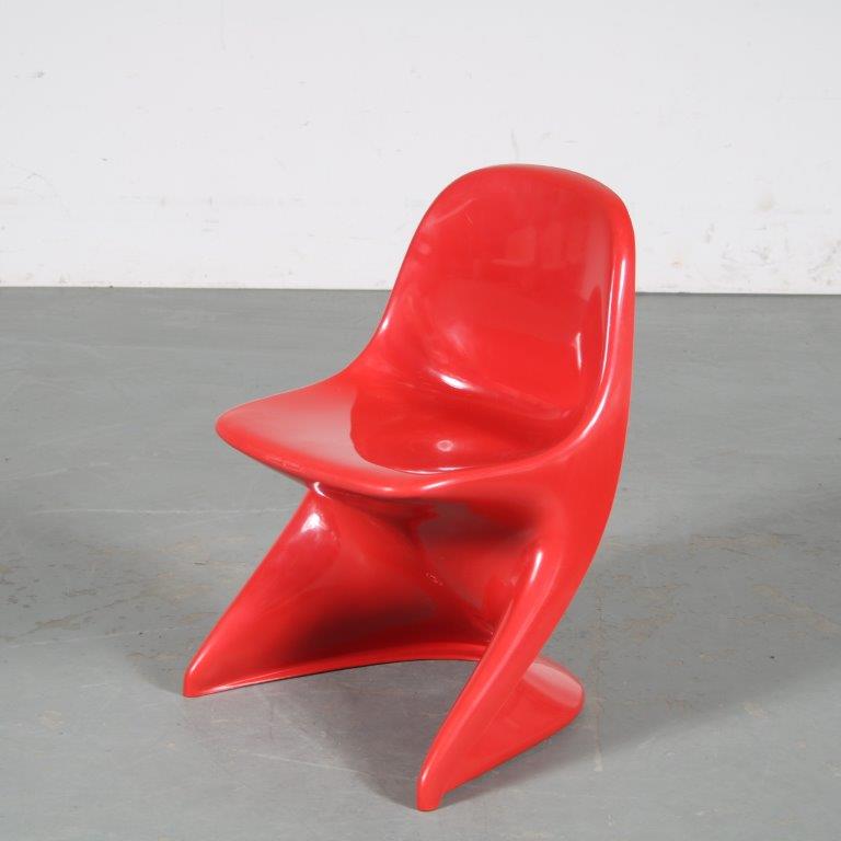 m25934-40 2000s Red Casalino children chair by Alexander Begge for Casala, Germany