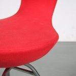 m25892 1990d "Date" Chair in red fabric on chrome plated metal Olaf Eldoy Variér Stokke, Sweden