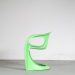 m25962-3 2000s Green plastic "Casalino" chair with armrests (1970s design) Alexander Begge Casala, Germany