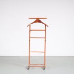 m26088 1950s Valet stand in wood with brass Ico Parisi Fratelli Reguitti