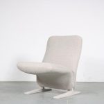 m25921-2 1960s Model "F780" Concorde lounge chair with new beige upholstery Pierre Paulin Artifort, Netherlands