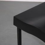 m26055 1980s Black metal with plastic bar stool, model High-Glob Philip Starck Kartell, Italy