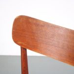 m25528 1950s Teak Danish side / dining chair with papercord seat Glyngøre Stolefabric / Denmark