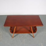 m26129 1950s Dark wooden plywooden coffee table Prof. Lutjens de Boer Gouda, Netherlands