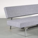 m25869 1960s 2-Seater sofa on chrome with black metal frame with new upholstery Martin Visser Spectrum, Netherlands