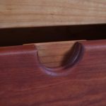 m26159 1970s Small oak drawer cabinet Maison Regain, France