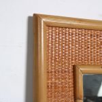 m26036 1960s Bamboo with rattan mirror Dal Vera, Italy