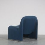 m26298 1970s Organic shaped easy chair with new upholstery model Alky Giancarlo Piretti Castelli, Italy