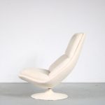 m26254 1960s Swivel chair on white metal base with new upholstery Geoffrey Harcourt Artifort, Netherlands