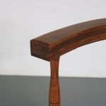 m26318 1950s Brutalist oak side chair with cushion Spain