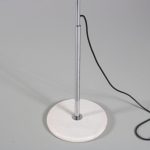 L5001 1970s Floor lamp on marble base with chrome and white metal, model Mezzaluna Bruno Gecchelin Skipper, Italy