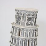 L5009 1960s Cast Pisa tower table lamp Italy