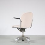 m26366 1950s Desk chair on heavy president's base with new upholstery W.H. Gispen Gispen, Netherlands