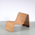 m25106 1960s wicker lounge chair Agnoli style Ikea, Sweden