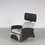 2210 2 (90) INC137 1980s Recliner lounge chair in Thonet fabric, Germany