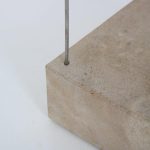 m26395 1960s Small artwork on stone base with stainless steel sculpture, Netherlands
